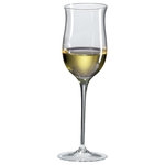 Ravenscroft Crystal - Ravenscroft Classics German Riesling Glasses, Set of 8 - The Ravenscroft Classics German Riesling glass is perfectly tuned for low-tannin, high-acid, perfumed wines like fine German Rieslings. Tulip-shaped, with a slightly flared rim, the Ravenscroft German Riesling glass directs a full, flat stream for the perfect palate attack. High-quality German Rieslings are best presented in a stem that concentrates delicate fruit aromas. Handmade in Europe of brilliant lead-free crystal, this glass is a beautifully and uniquely shaped stem that will add flare to any wine collection.