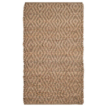 Safavieh Natural Fiber Collection NF873 Rug, Natural/Red, 3' X 5'