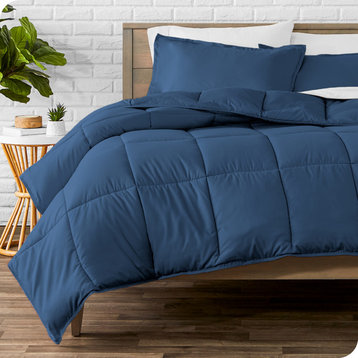 Bare Home Down Alternative Comforter Set, Dark Blue, King/Cal King