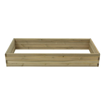 LuxenHome Wood 4.9ft x 2.3ft Raised Garden Bed