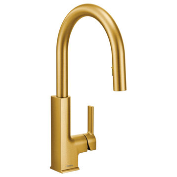 Moen S72308 STo 1.5 GPM 1 Hole Pull Down Kitchen Faucet - Brushed Gold