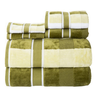 Soho Home embroidered-logo Cotton Pool Towel - Green