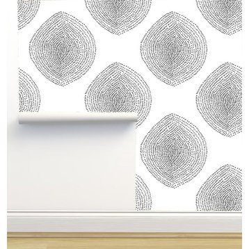 Stripe Boho Drop White Wallpaper by Julia Schumacher, 24"x144"