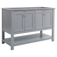Fresca Manchester 48" Gray Traditional Double Sink Bathroom Cabinet