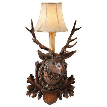 Left Face Stag Wall Sconce