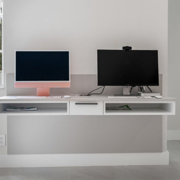 Modern Home Office with Built-In Dual Desk
