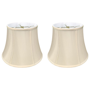 Royal Designs Modified Bell Lamp Shade, Beige, 9x14x10.5, Set of 2