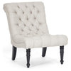 Baxton Studio Caelie Linen Modern Lounge Chair, Beige