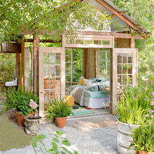 garden, greenhouse, shed
