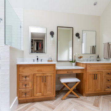 Double Vanity with Makeup Station