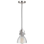 Craftmade Lighting - Craftmade Lighting P831PLN1-C State House - One Light Mini Pendant with Cord - Clear Glass Shade (included)