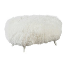 sheepskin ottomans