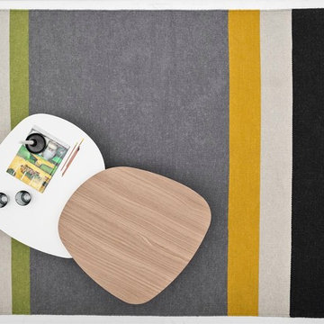 Tweet Coffee Table and Follower Wool Area Rug