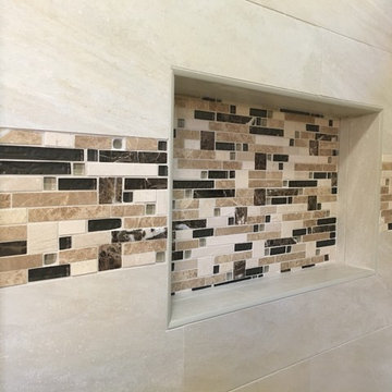 MASTER BATHROOM - Complete Remodel 12 x 24  Tile, Vanity, Alaska White Granite