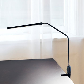 Contemporary Clamp LED Desk Lamp, 41" by Lavish Home, Black