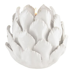 Ceramic Artichoke Candle Holder - Candleholders