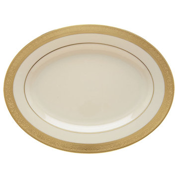 Lenox Westchester Gold 16" Oval Serving Platter