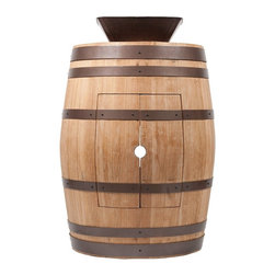 Premier - Wine Barrel Vanity Package with 14" Square Vessel Sink - Natural Finish - Bathroom Vanities And Sink Consoles
