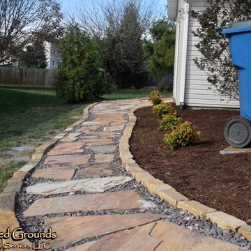 Before & After:  Flagstone Pathway