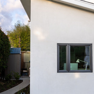 Side Elevation with Clean Stucco Finish