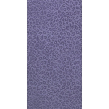 Leopardess Hand-Tufted Responsible Wool Area Rug, Lavender, 2'6" X 5'
