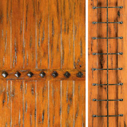 Entry Prehung Door with One Sidelite, Knotty Alder, Clavos - Front Doors