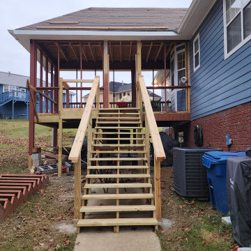 Screened and covered deck addition