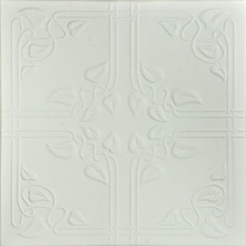 20"x20" Ivy Leaves, Styrofoam Ceiling Tile, Hancok Green
