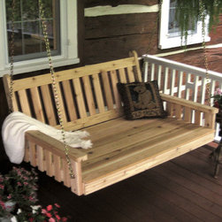 Cedar Traditional English Swing Bed - Patio Furniture And Outdoor Furniture