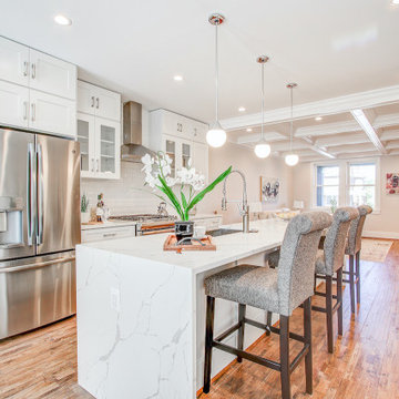 Kitchen Remodeled With Marble Countertop,Cabinets Space,Dinning Area Fairfax