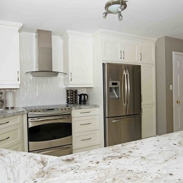 White U-shaped Kitchen