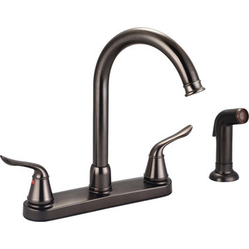 Banner 8" Centerset Kitchen Faucet With Side Spray, Oil Rubbed Bronze