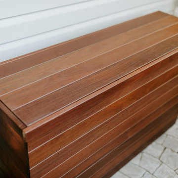 Outdoor TV Lift Cabinet - Ipe Brazilian Walnut