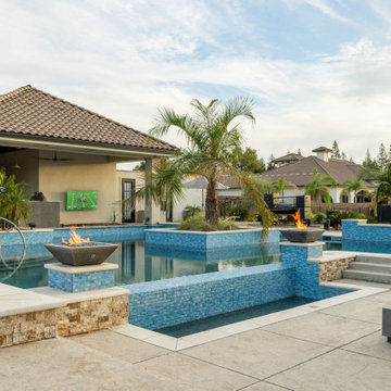 Custom Pool, Spa and Patio Area