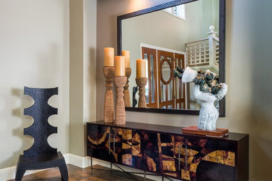 Design ideas for an eclectic entryway in Other.