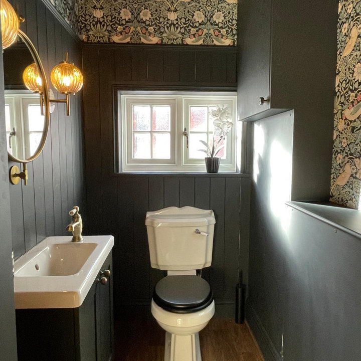 75 Beautiful Cloakroom with Panelled Walls Ideas and Designs August