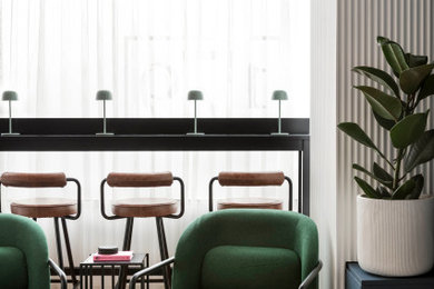 Design ideas for a contemporary home office in London.