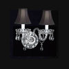 Murano Venetian Style Crystal All Sconce With Black Shades