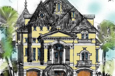 11,000 SF French Castle Design for Naples Florida