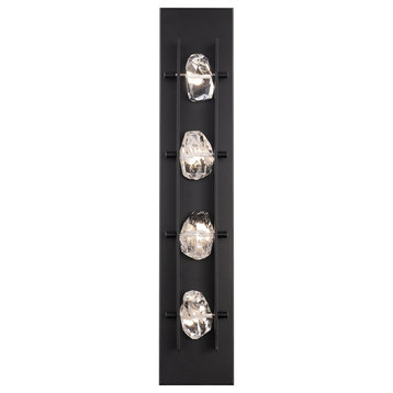 Strata LED Outdoor Wall Sconce in Black