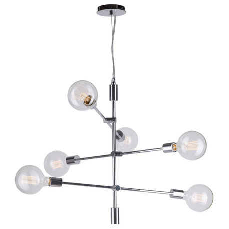 6-Light Chandelier, Chrome