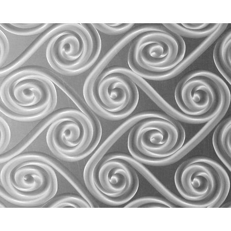 Twister Stainless Steel Kitchen Backsplash, 24"x48"