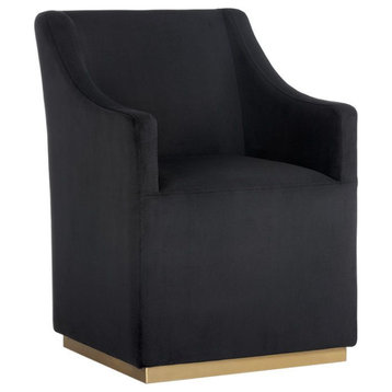 Sunpan Irongate Zane Wheeled Lounge Chair - Abbington Black