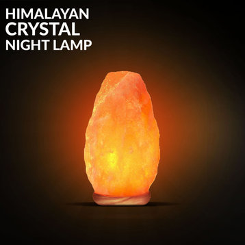 Himalayan Glow 1002 Large Salt Lamp, Natural Salt Night, 8-11 lbs