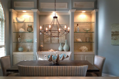 Inspiration for a coastal dining room remodel in Miami