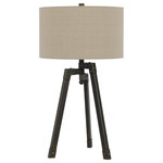Cal - Cal BO-2626TB Tripod - One Light Table Lamp - Durable metal construction Hand painted bronze finish Ships in one carton Three way light mechanism Assembly Required: TRUE Shade Included: TRUEBase Dimension: 11.00Warranty: 1 yearIron Finish with Natural Linen Shade * Number of Bulbs: 1 * Wattage:150W * Bulb Type:E26 * Bulb Included: No * UL Approved: