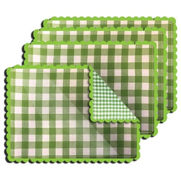 Buffalo Checkered Reversible Placemat, Set of 4, Green