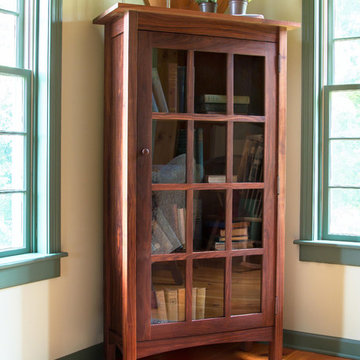 Modern Shaker Glass Door Bookcase