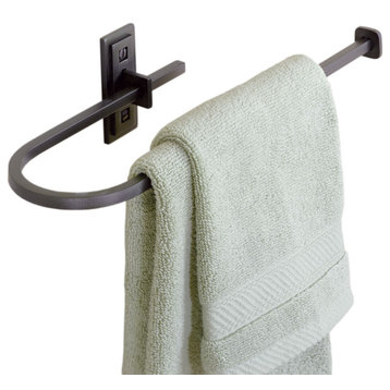 Hubbardton Forge 840014-1010 Metra Towel Holder in Oil Rubbed Bronze