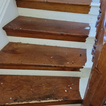 floor and stairway rehab in historical home